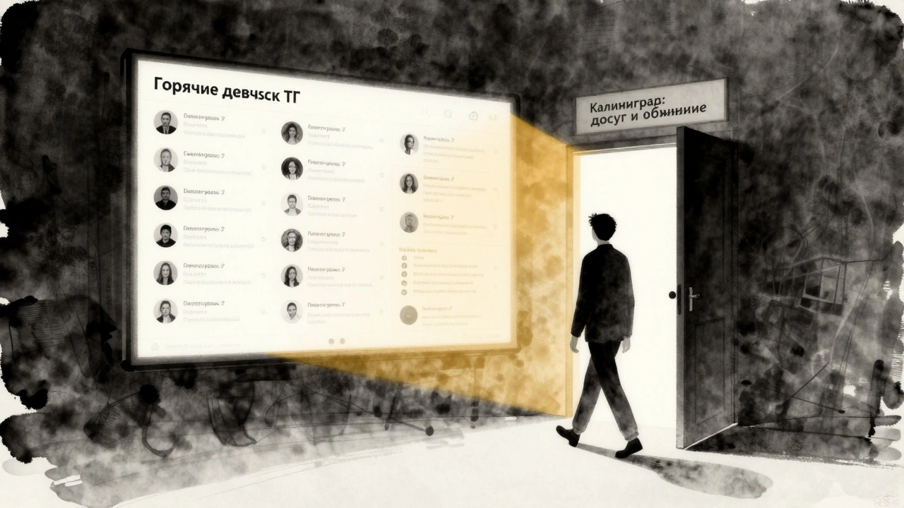 Человек уходит от фейковых чатов знакомств к реальному сообществу с тёплым светом.