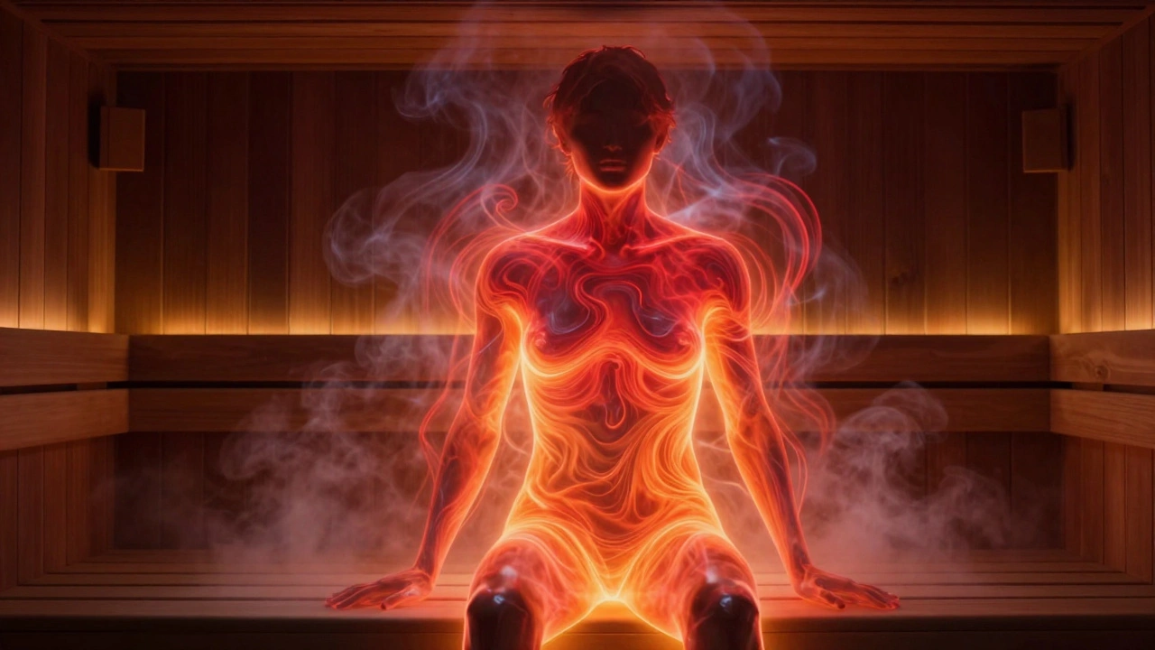 Абстрактная визуализация сердечно-сосудистой нагрузки от жары