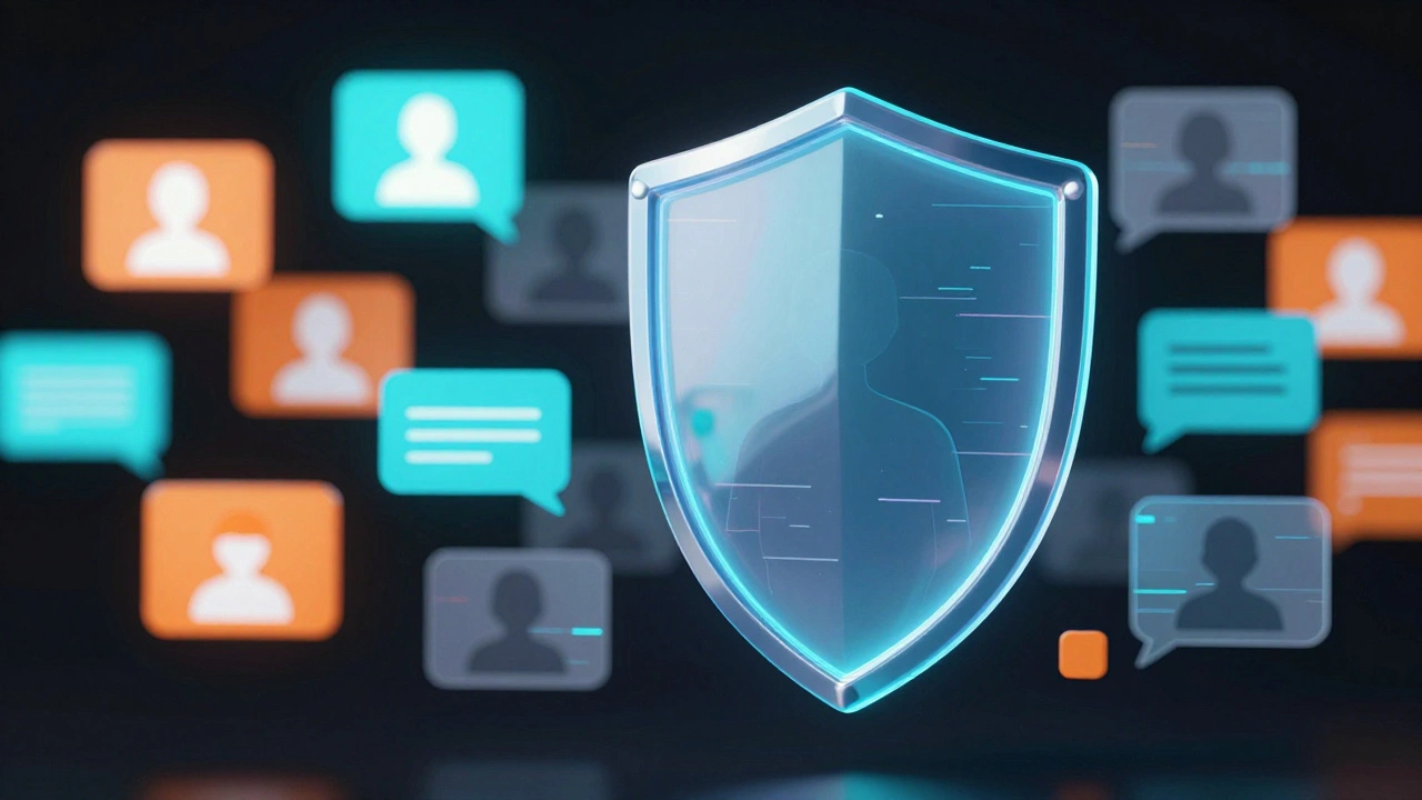 Концептуальное изображение фильтрации профилей и безопасности в дейтинге